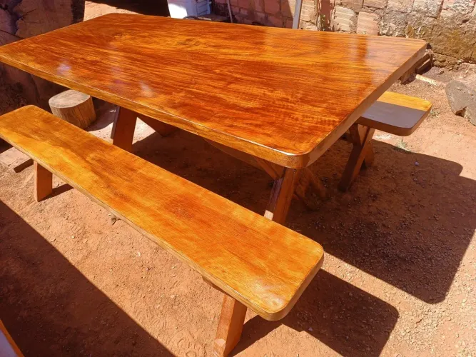 Mesa rústica de 2 metros 