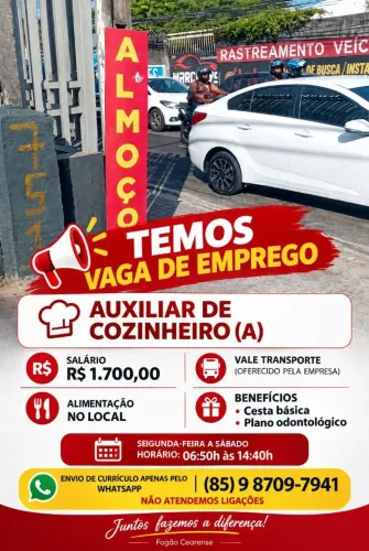 AUXILIAR DE COZINHEIRO (A)