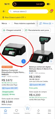 RAMUZA ATENA II - BALANÇA DIGITAL ETIQUETADORA