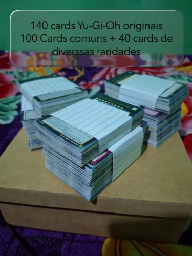 Lote de Cartas Yugioh (YU-GI-OH!) - originais - 140 cartas (100 comuns e 40 com raridade)
