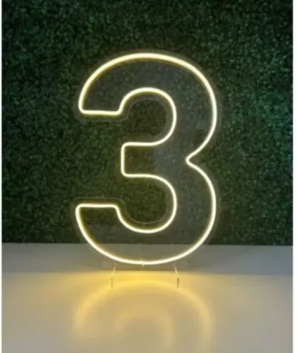 Número 3 de led 