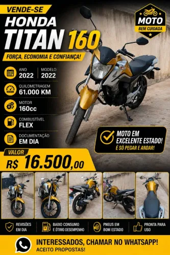 Vendo ou troco essa Titan 160 ano 2022