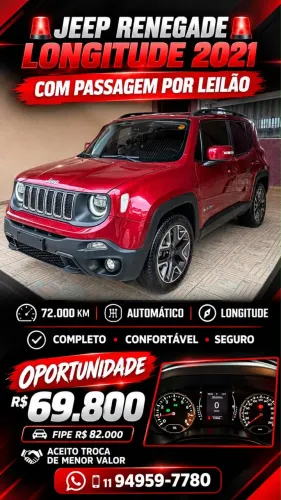 Jeep Renegade Longitude 1.8 4X2 Flex 16V Aut. 2021