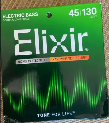 Encordoamento Elixir para Baixo de 05 Cordas 0.45