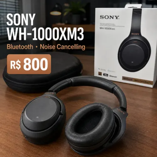 Fone de ouvido Sony Bluetooth WH-1000X