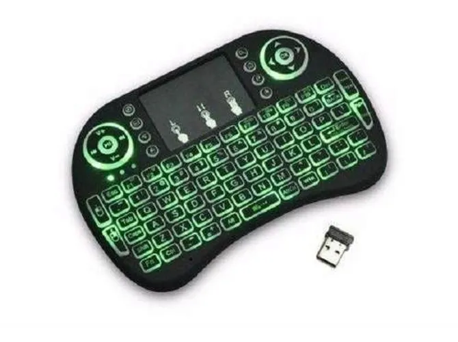 Mini Teclado Air Mouse Touch Sem Fio Tv Wireless Com Led