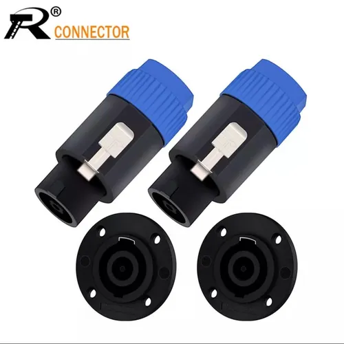 1 casal Conectores Speakon áudio 8 polos R-conector macho+fêmea jack painel