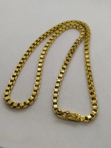 Cordão Veneziano com fecho canhão Banho de Ouro 18k