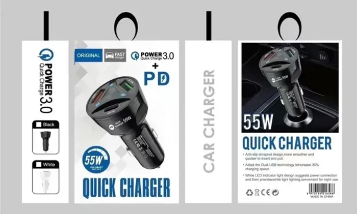 Carregador Veicular Turbo 55W 