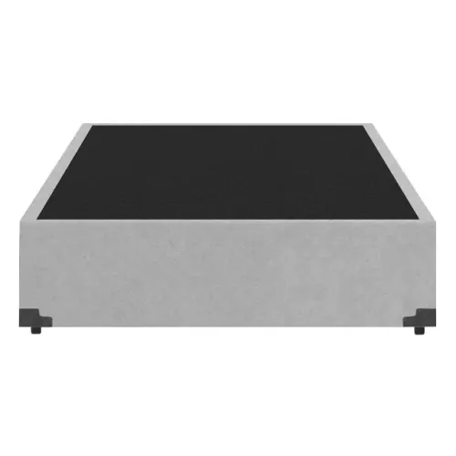 Base Box Casal  Suede Cinza 38x138x188
