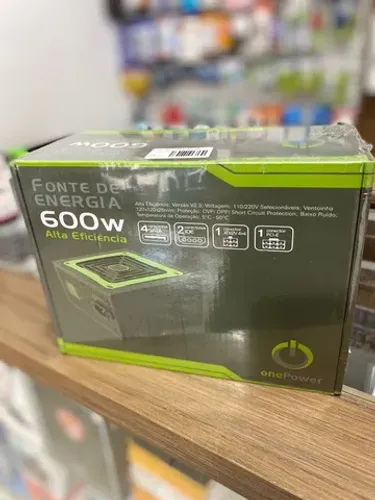 Fonte de Energia OnePower ATX 600W Bivolt - Parcelamento Sem Juros - Loja Física