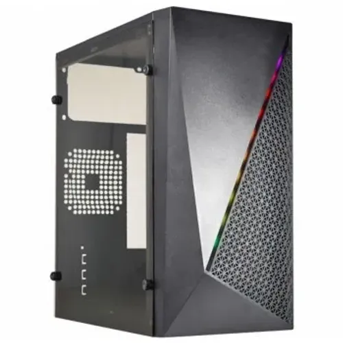 Gabinete Gamer K-mex Micro, CG-15NX, 1 Fita LED RGB, Vidro Temperado, Sem Fonte, Sem Fan, 