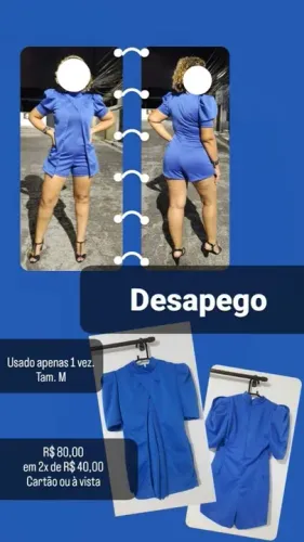 Vestido Azul Sob-medida.