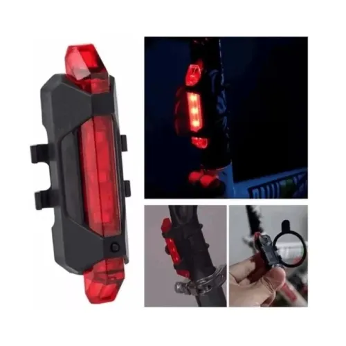 Farol Lanterna luz de emergência Recarregável Traseiro para Bicicleta bike