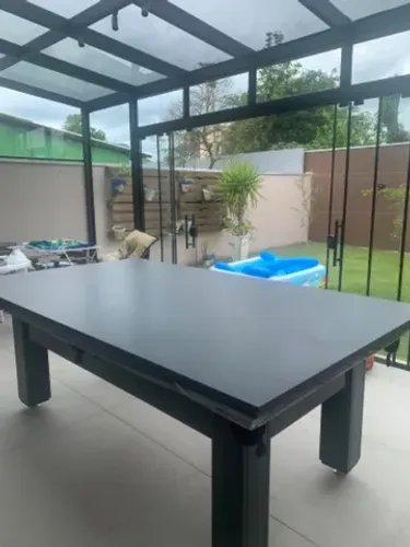 Mesa de bilhar com tampo de refeição 