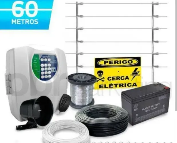 Cerca elétrica, interfone, câmera wifi, cftv