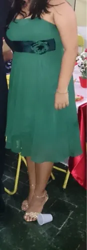 vestido crepe