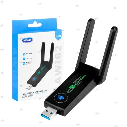 Adaptador Wireless Wi-Fi Dual Band (2.4G e 5G) de 1300Mbps