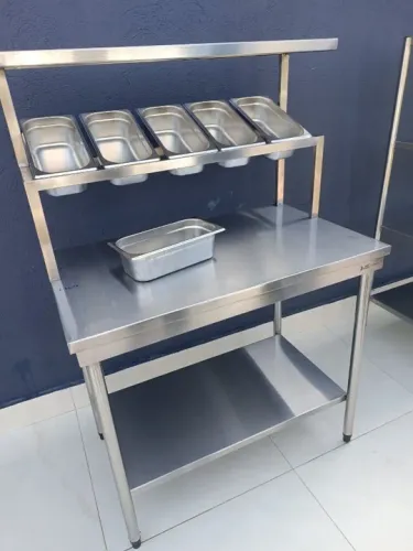 Mesa condimentadora Inox 1.0x0.60..