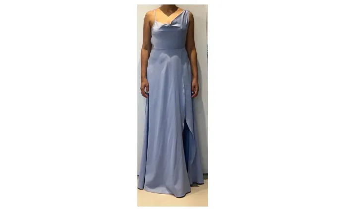 Vestido Longo Azul Claro