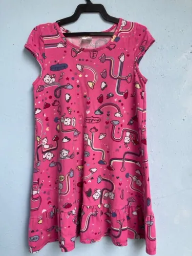Vestido Infantil Estampado Feminino, Tam 6