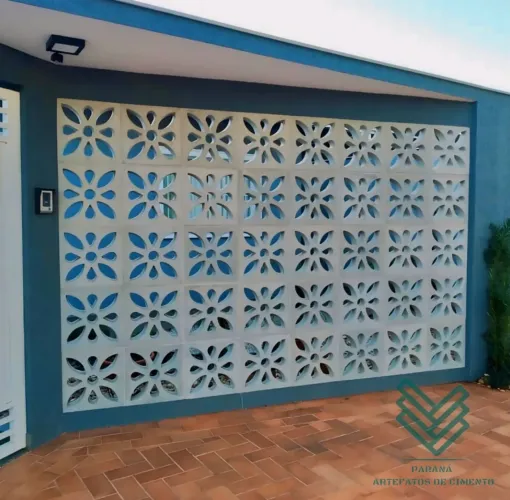 Blocos de concreto vazados para muro - Cobogo de cimento 