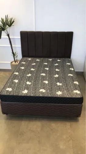 Cama Box de Casal colchão espuma D33 Gazzin