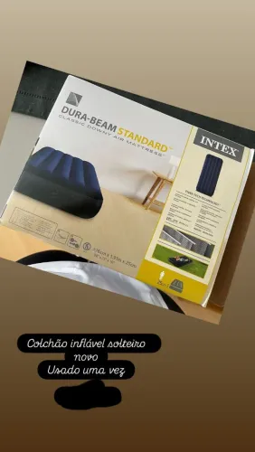 Colchão Inflável Solteiro Intex Dura-Beam