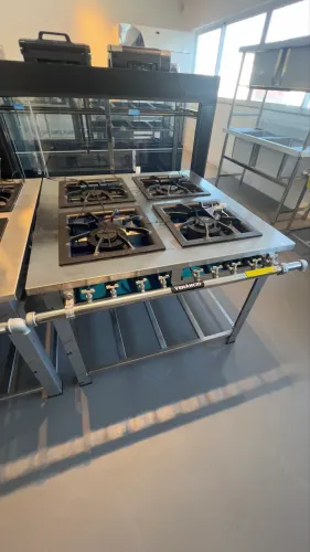 Fogão industrial 4 bocas 40x40 perfil 10 - pronta entrega 