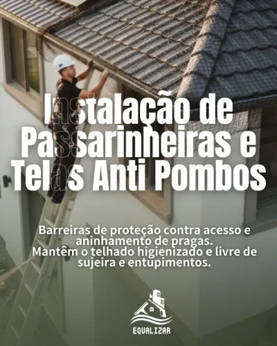 Instalação de telas em telhado