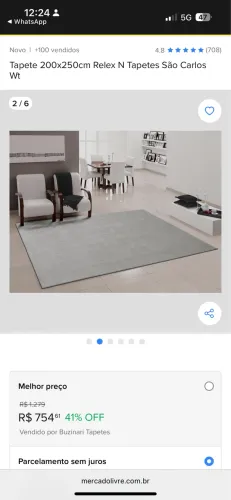 Tapete novo 2 x 2,5 