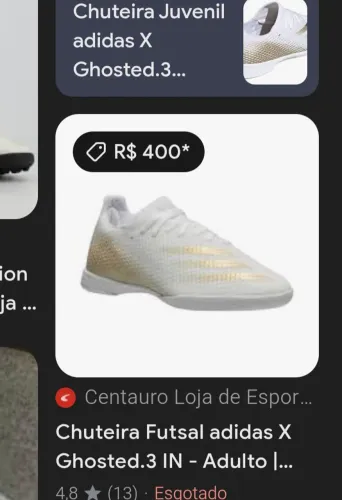 Chuteira Futsal Adidas X Ghosted.3 - Adulto