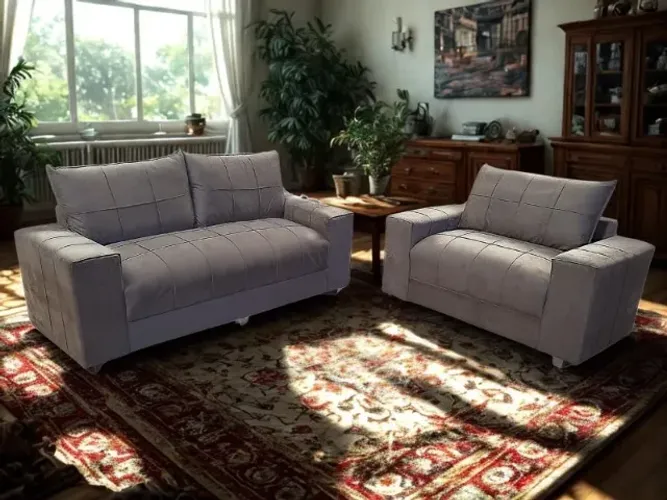 Conjunto Sofá 3x2 Lugares Compacto. Produto Novo Direto de Fábrica P/Sua Casa.