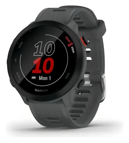 Relógio Garmin Forerunner 55 Cinza Com Gps 42mm Cinza Preto