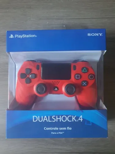 Controle Ps4 Sem Fio Dualshock Playstation 4 Vermelho