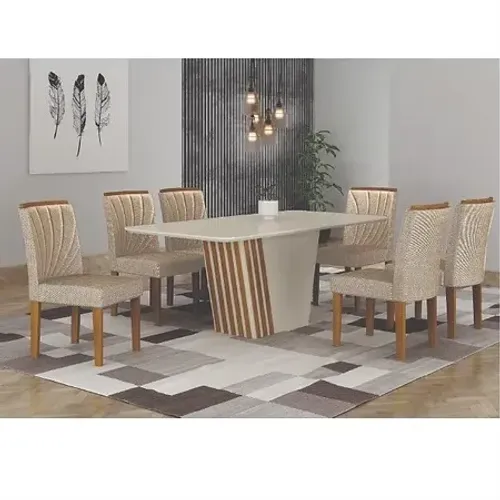 Sala de Jantar 6 Cadeiras Liz - Entrega e montagem GRATIS p/Fortaleza