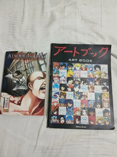 Manga ataque dos titãs vol 2 e livro art book 