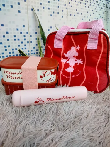 KIT MARMITA MINNIE MOUSE/ACOMPANHA BOLSA TÉRMICA 