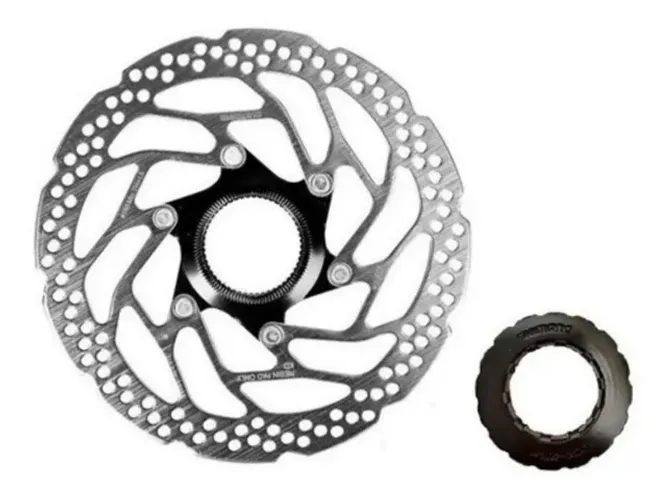 Par Disco De Freio Rotor Shimano Rt30 160mm Center Loc Cor Prata