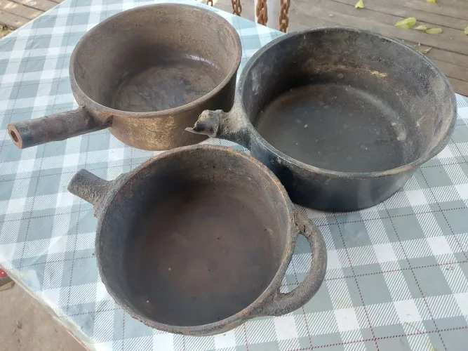 3 penelas de ferro antigas...