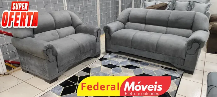 Sofá Conjunto 2 e 3 lugares - Promoção!