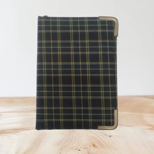 Pastinha com zíper para mini agenda e bloco de notas.