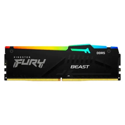 Memória 16GB DDR5 6000Mhz Kingston Fury Beast Black, RGB, CL36, AMD EXPO - KF560C36BBE2A-1