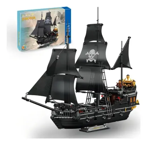 Kit De Barco Pirata Bricktribe, Construção De 1424 Unidades