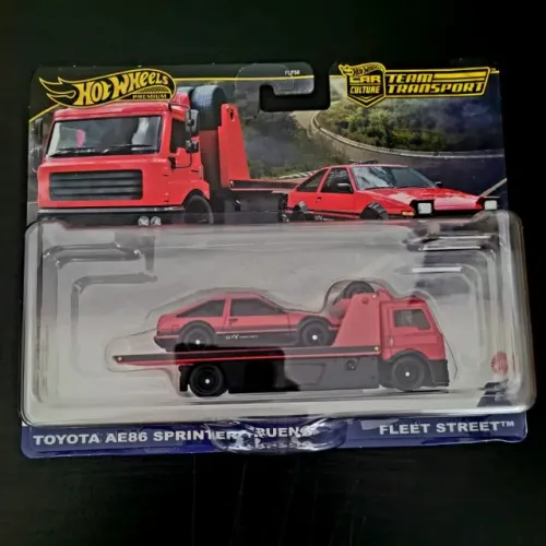 Hot Wheels Premium Team Transport Toyota AE86 Sprinter Trueno & Fleet Street