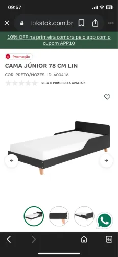 2 Mini camas Tock&Stok Júnior 