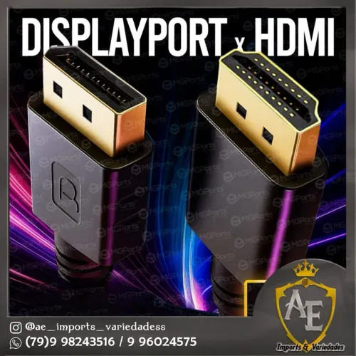 Cabo displayport x HDMI