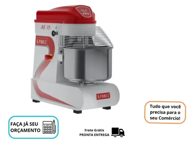 Amassadeira Espiral G-Paniz 15 KG Monofásica Nova