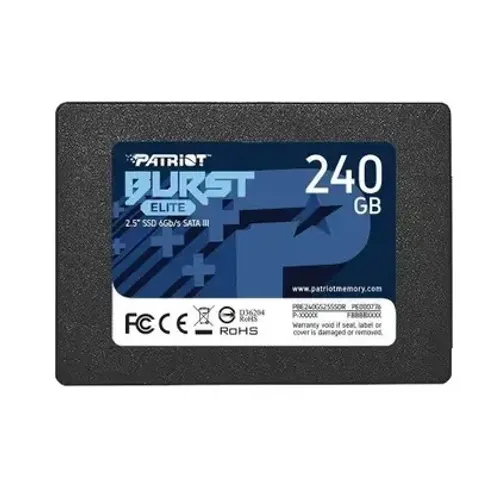 SSD 240GB Sata III Patriot Burst Elite 6GBs Leitura 450MBs e Gravação 320MBs -Instalamos