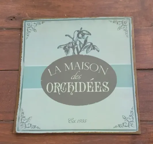 Placa Decorativa Orquideas